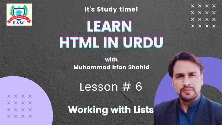 Working  with  HTML  Lists